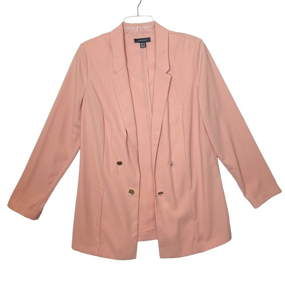 NEW Light Pink Open Front Oversized Blazer - Picture 1 of 11